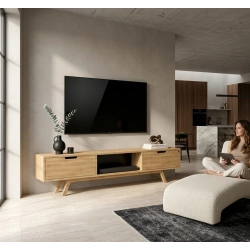 Szafka RTV-35 Drewno Lite Dąb Loft Lakier Rozmiary od 100 cm do 200 cm PREMIUM